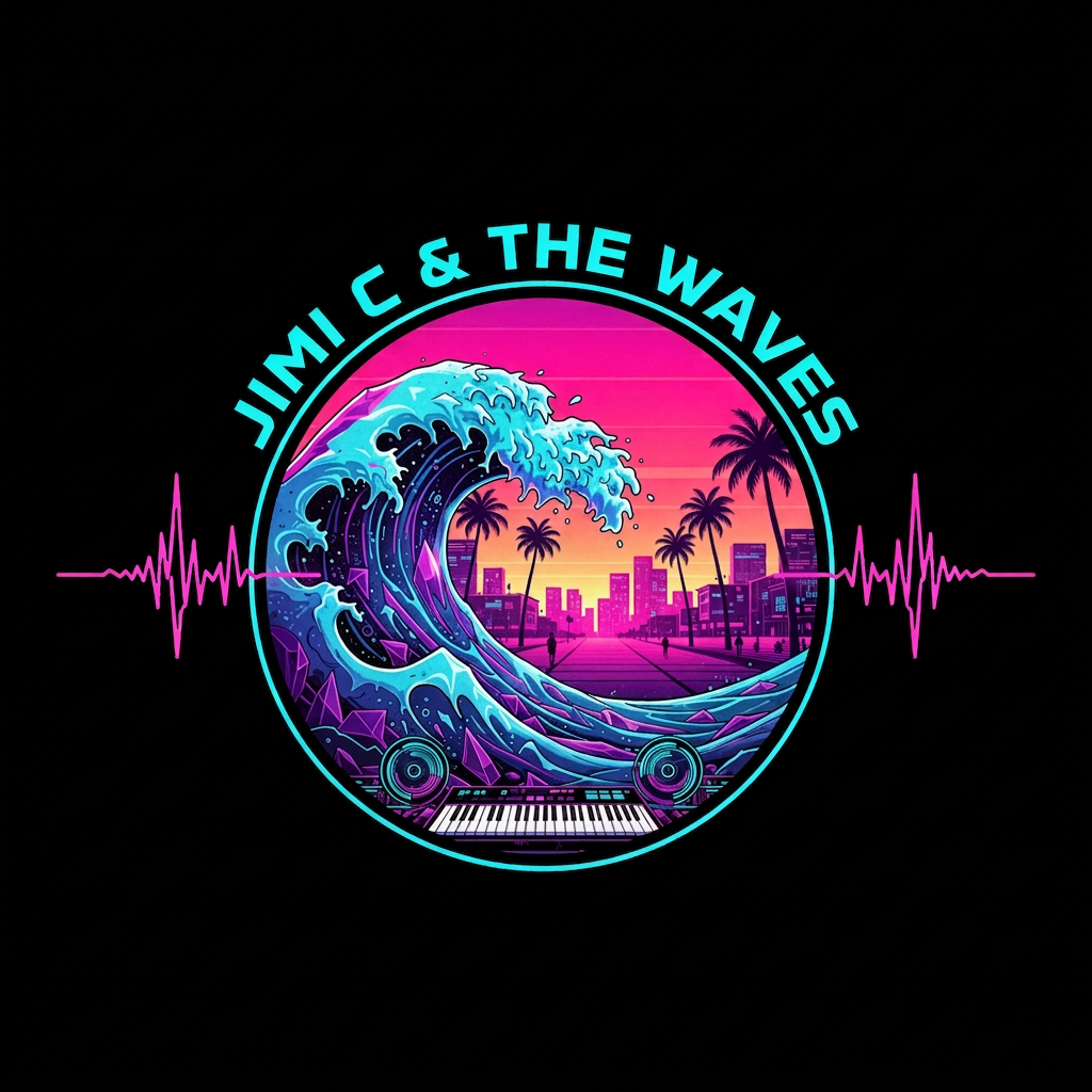 Jimi C & The Waves - Black T-Shirt