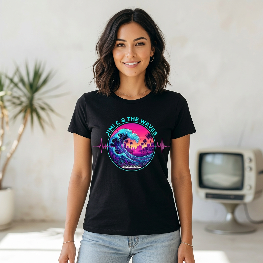 Jimi C & The Waves - Black T-Shirt